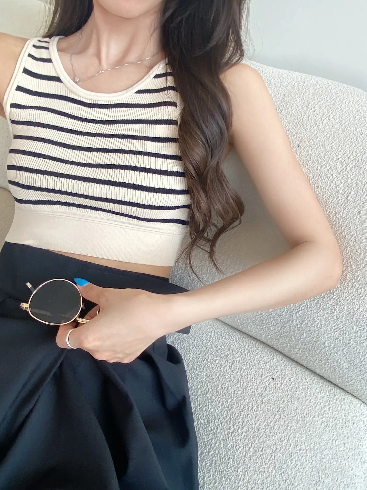 Women Striped Knitted Camisole 2025 Summer Hot — feature 12
