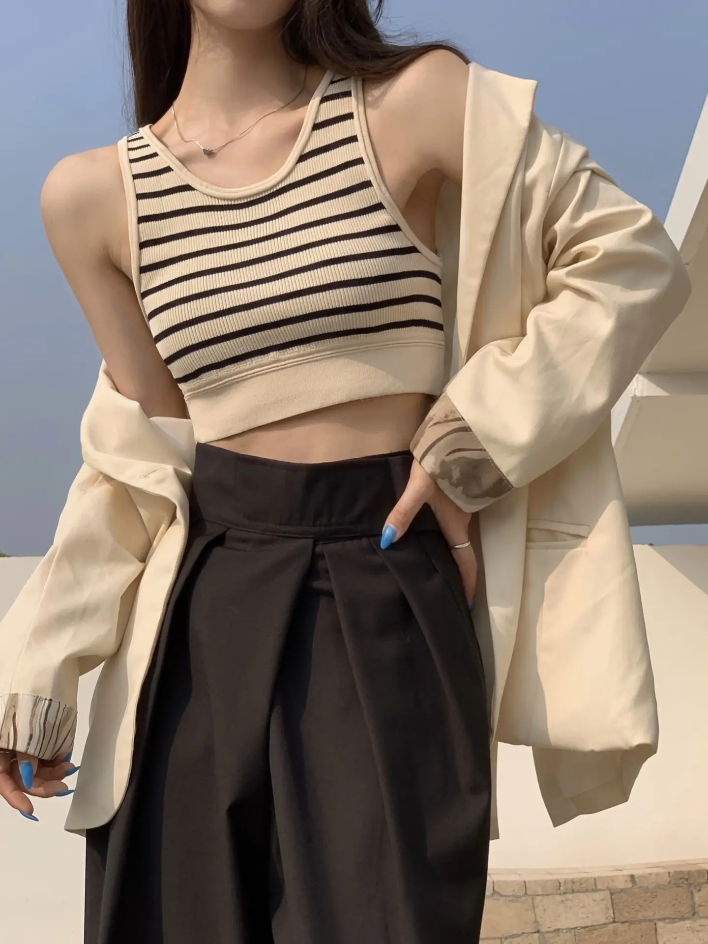 Women Striped Knitted Camisole 2025 Summer Hot — feature 6