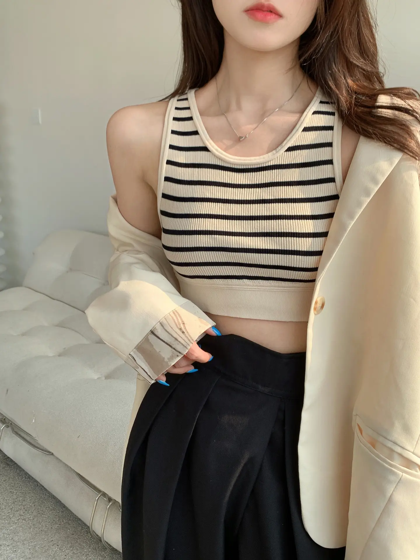 Women Striped Knitted Camisole 2025 Summer Hot — feature 9