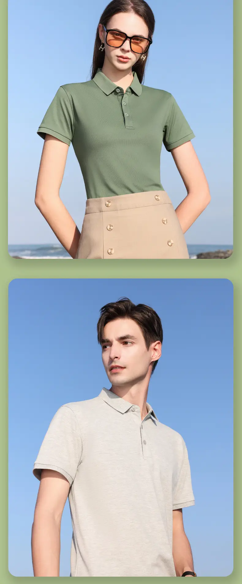 Red Cotton Polo Shirt for Men Summer Short Sleeve — feature 16