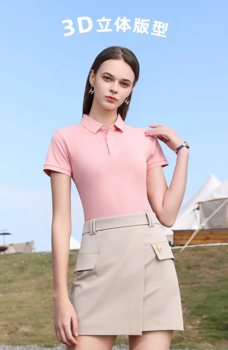 Red Cotton Polo Shirt for Men Summer Short Sleeve — feature 6