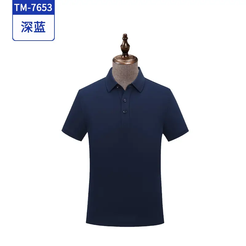 Red Cotton Polo Shirt for Men Summer Short Sleeve - Image 11