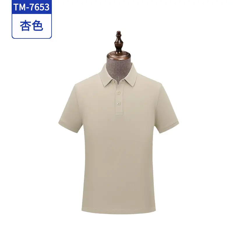 Red Cotton Polo Shirt for Men Summer Short Sleeve - Image 13