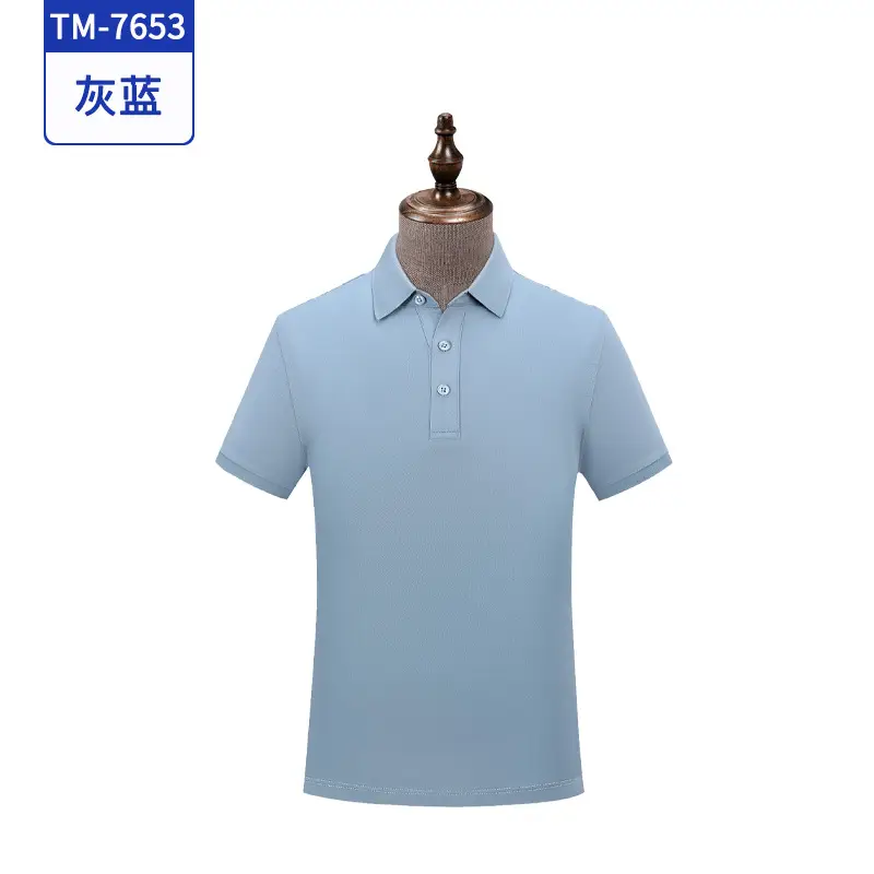 Red Cotton Polo Shirt for Men Summer Short Sleeve - Image 8