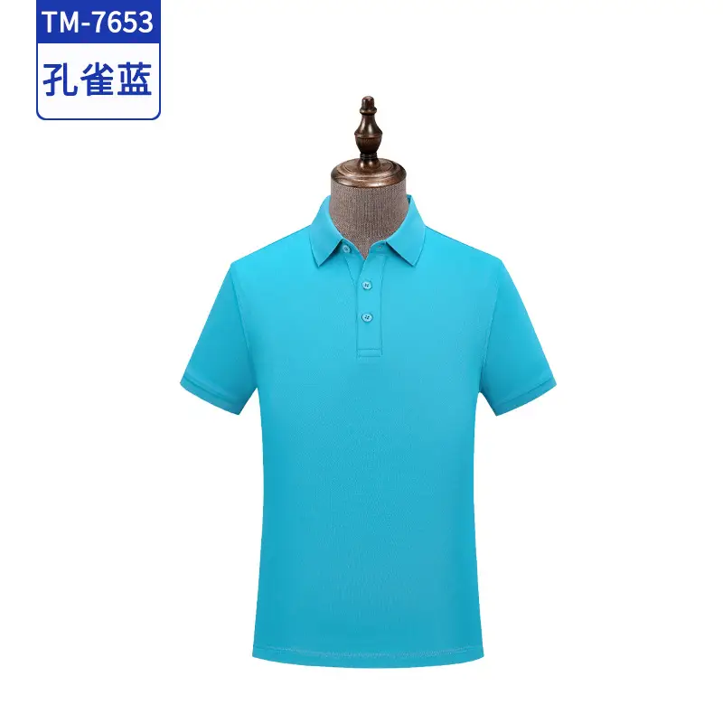 Red Cotton Polo Shirt for Men Summer Short Sleeve - Image 9