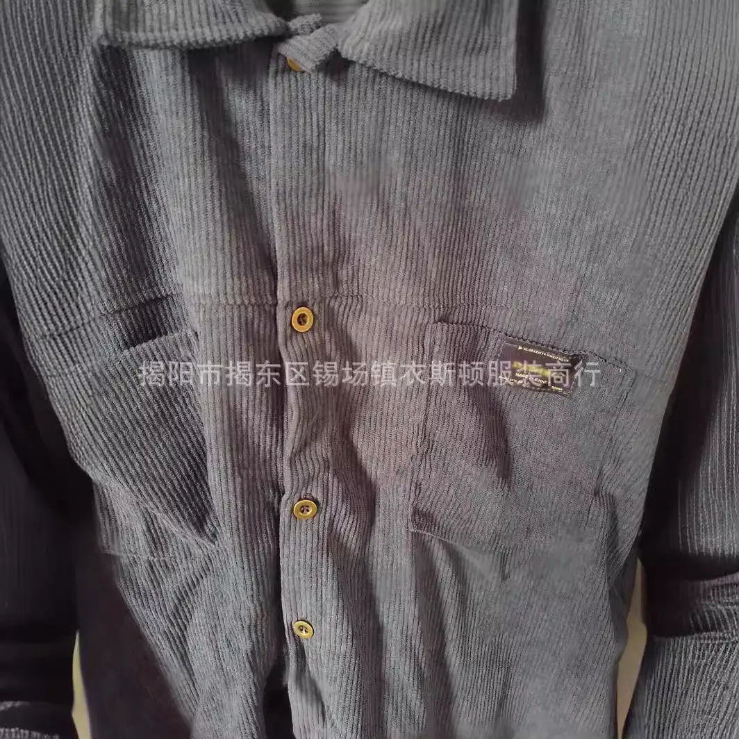 Eston Corduroy Shirt Men Summer Loose Top New Label - Image 6