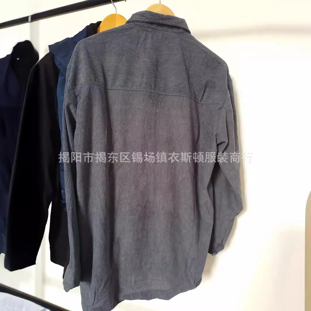 Eston Corduroy Shirt Men Summer Loose Top New Label - Image 7