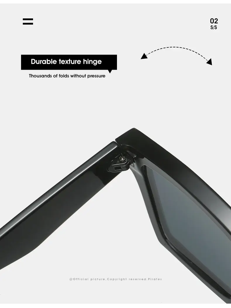 Blue Square Sunglasses for Women with Dark Tinted Patches — feature 16