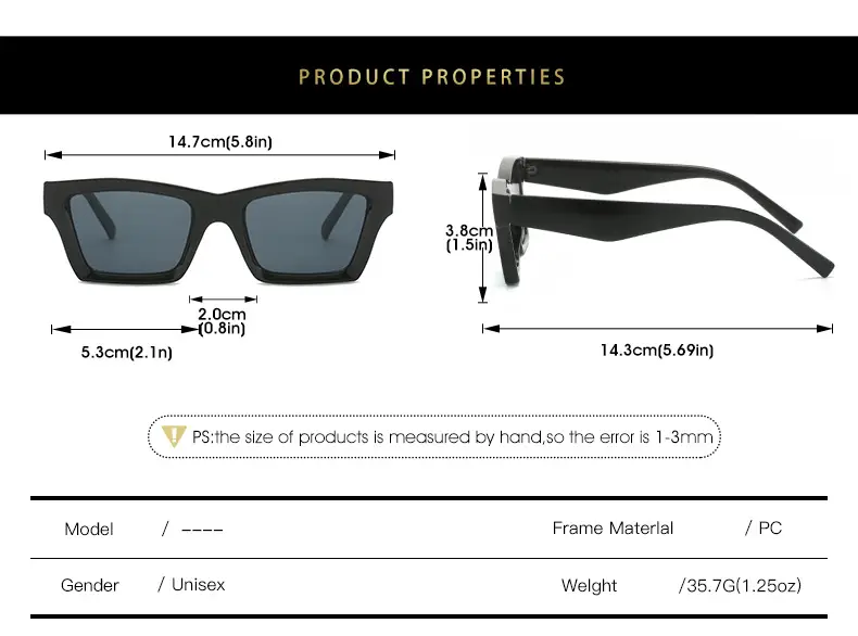 Blue Square Sunglasses for Women with Dark Tinted Patches — feature 5
