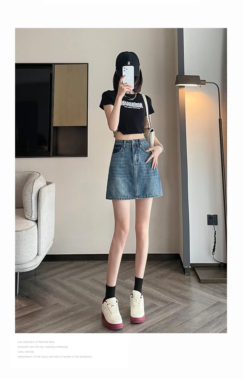 Women's Hot Girl Skirt White Embroidered High Waist — feature 12