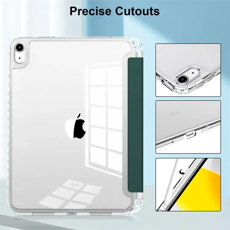 IPad Protective Case Acrylic Green with Pen Slot