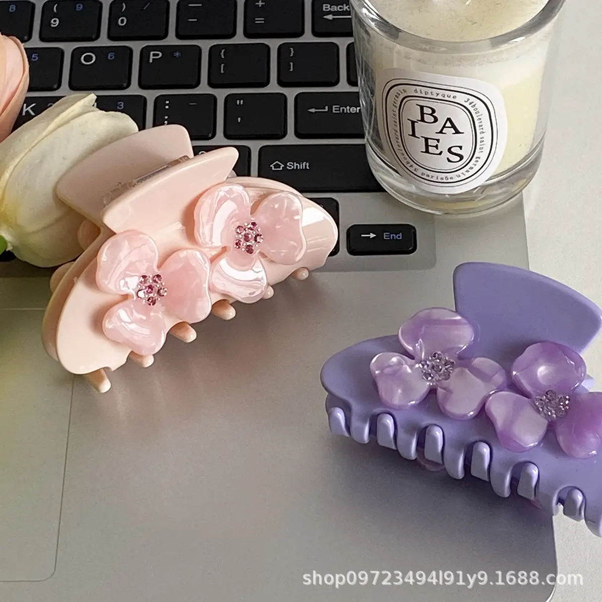 Korean Style Diamond Encrusted Hair Clips Set