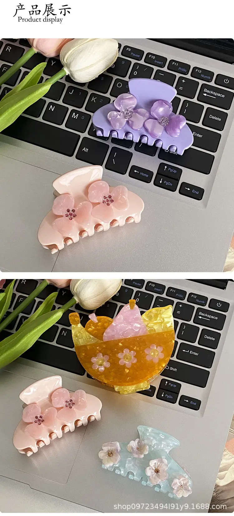 Korean Style Diamond Encrusted Hair Clips Set — feature 4