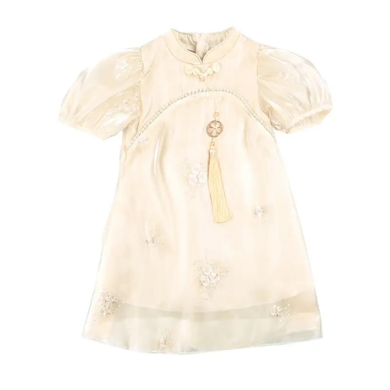 Girls Embroidered Cheongsam Dress Summer 2023 - Image 6