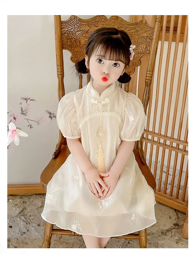 Girls Embroidered Cheongsam Dress Summer 2023 — feature 12