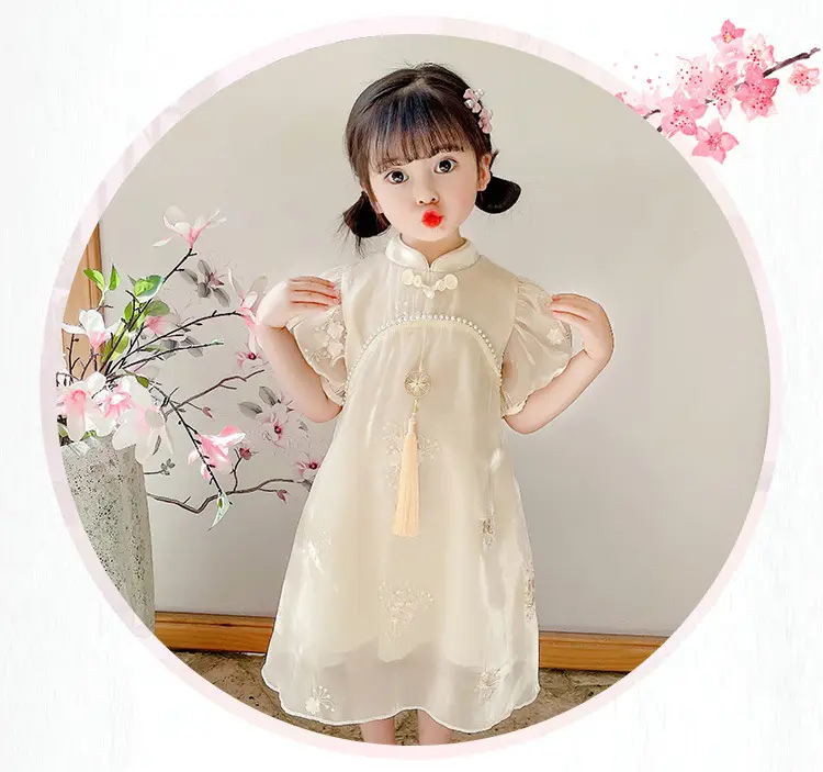 Girls Embroidered Cheongsam Dress Summer 2023 — feature 14
