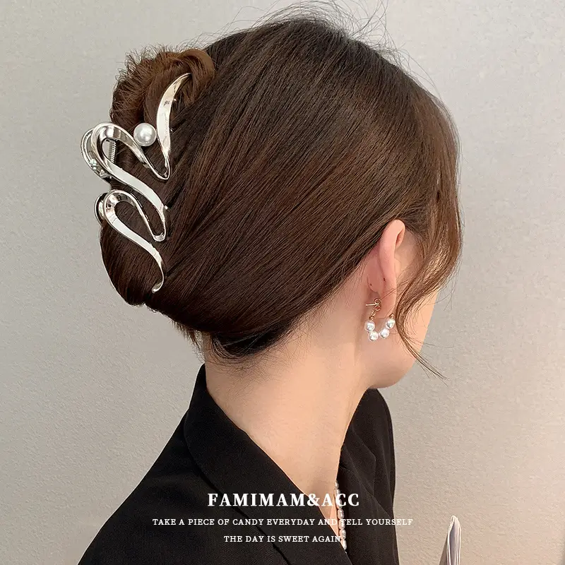 Metal Shark Clip for Women's Hairpin Large Size - Image 10