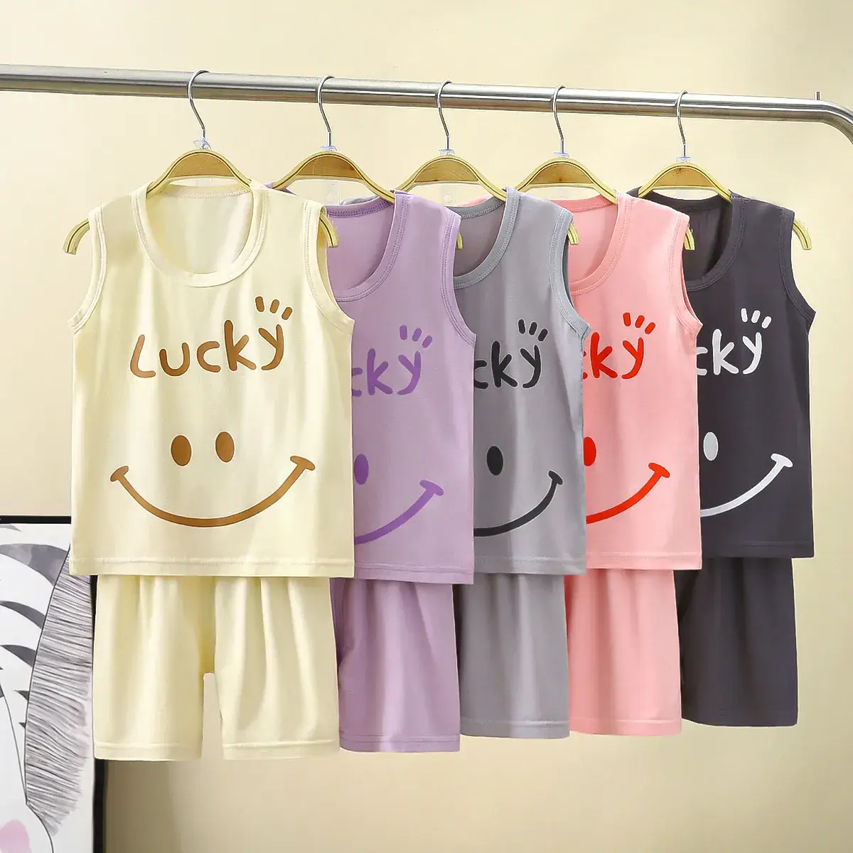 Summer Baby Boys and Girls Suit Modal Casual Vest Suspenders Kidsren's Clothing Kidsren's Suit Kidsren's Clothing Export - Image 6