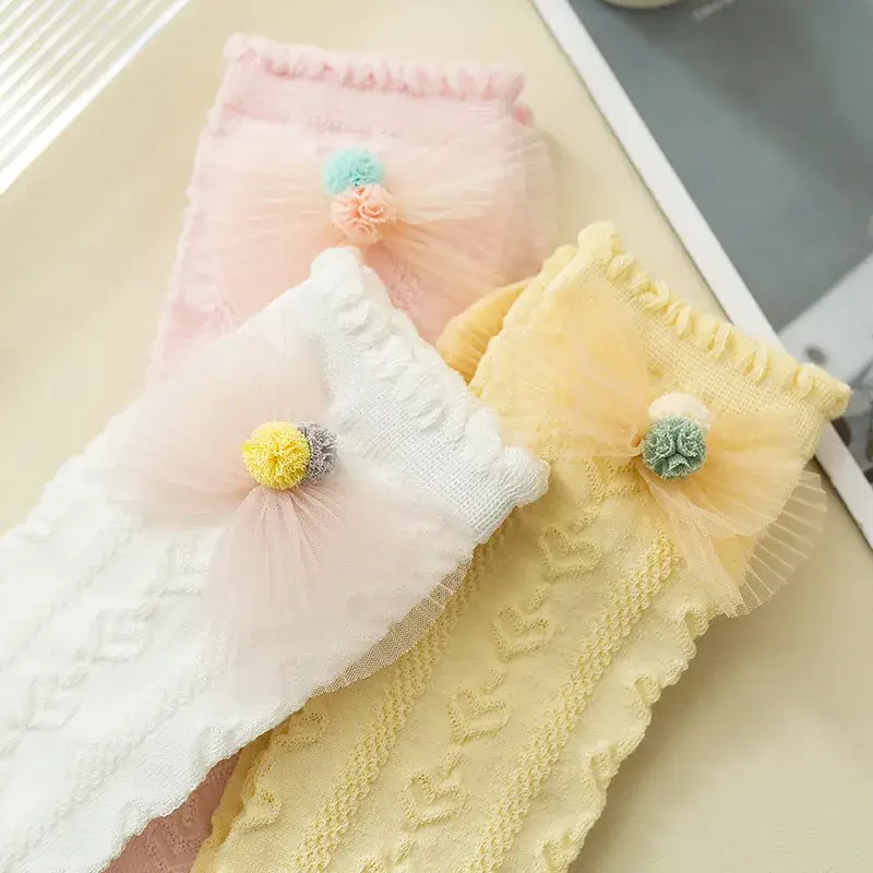 Pink Bow Over-the-Knee Socks for Girls - Image 7