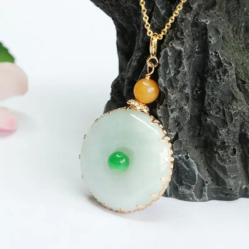 Guan Yu Jade Pendant Necklace with Safety Buckle - Image 3