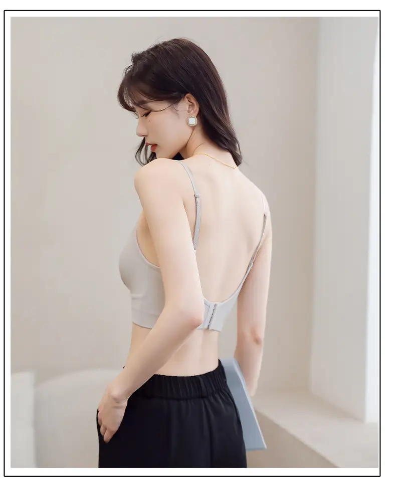 White Wire-Free French Triangle Cup Bra Silk — feature 5