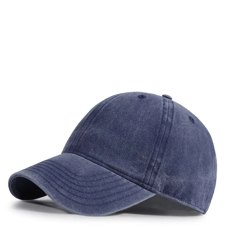 Washed Denim Baseball Cap Maroon 2025 Men Women - Image 4