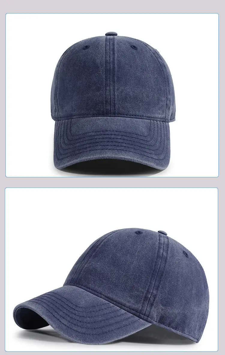 Washed Denim Baseball Cap Maroon 2025 Men Women — feature 11