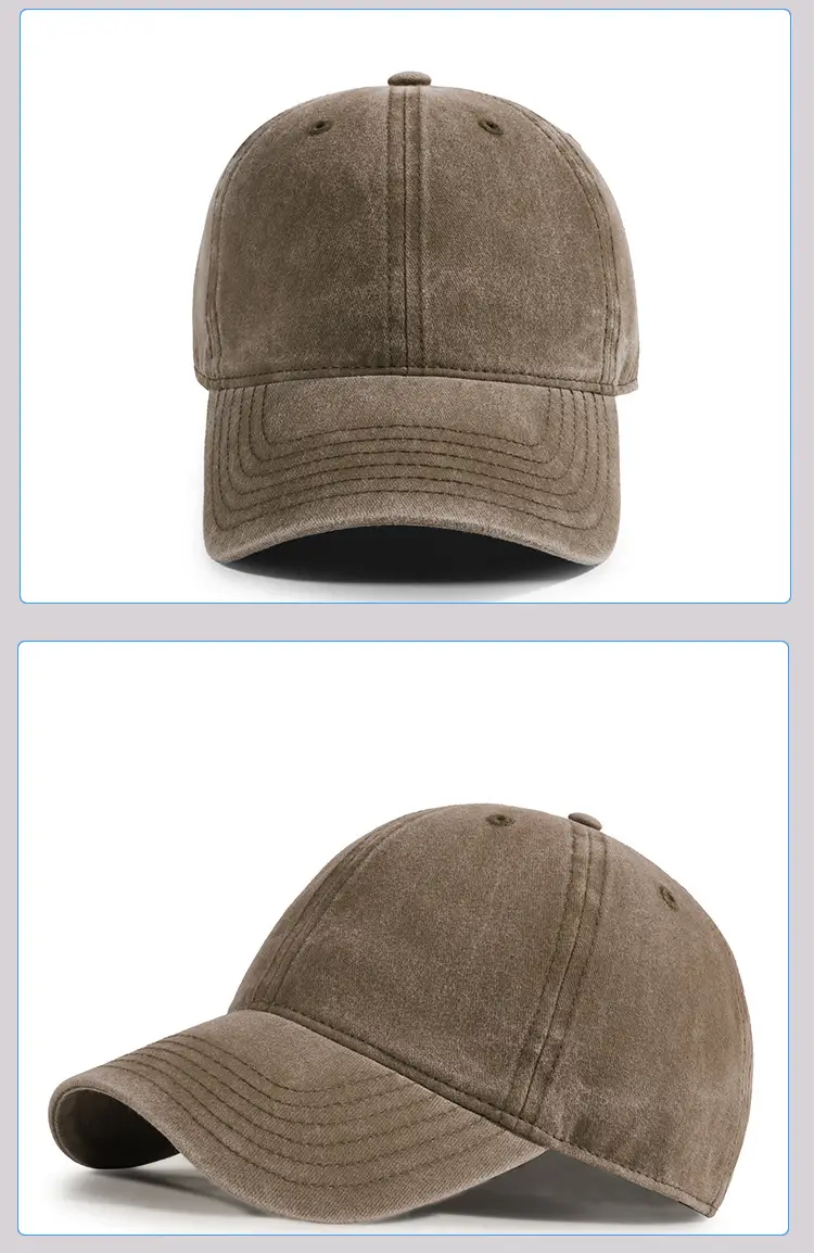 Washed Denim Baseball Cap Maroon 2025 Men Women — feature 13