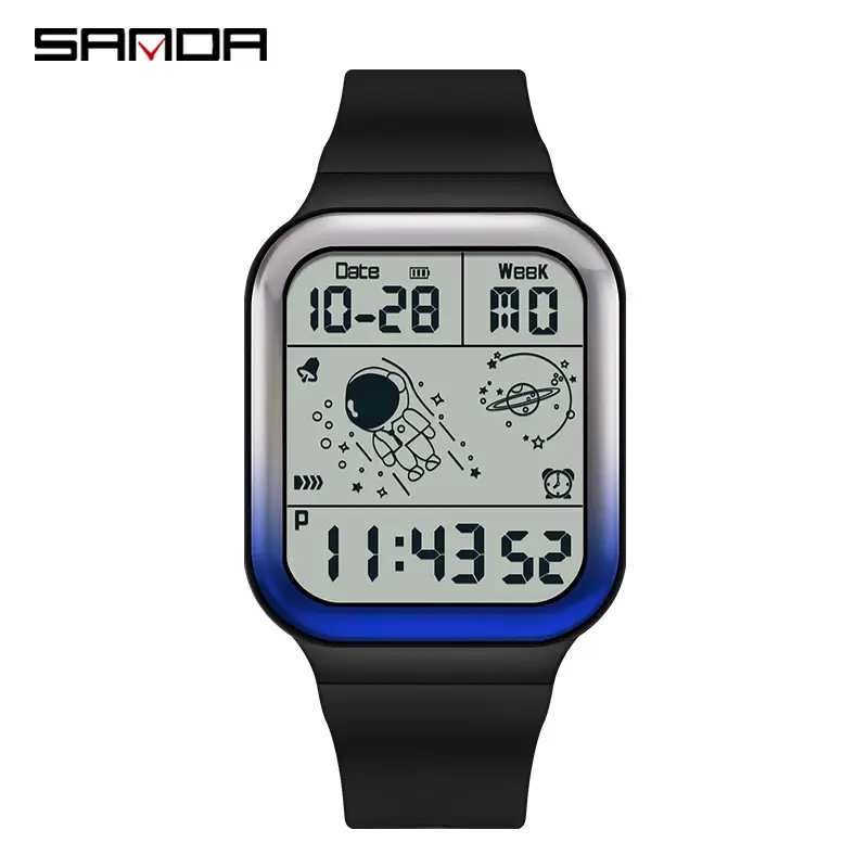 Astronaut-themed LED Digital Watch with Gradient Design - Image 2