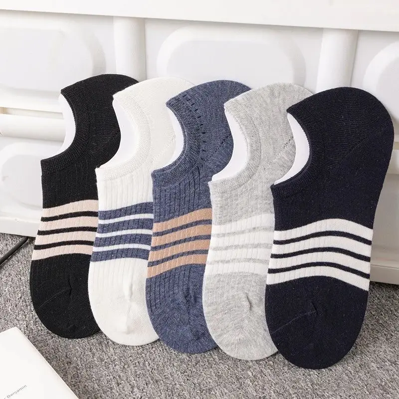 Socks Men's Short Socks Summer Mesh Low Stinker Absorbent Summer Thin Sports Breathable Low Mouth Lug Boat Socks