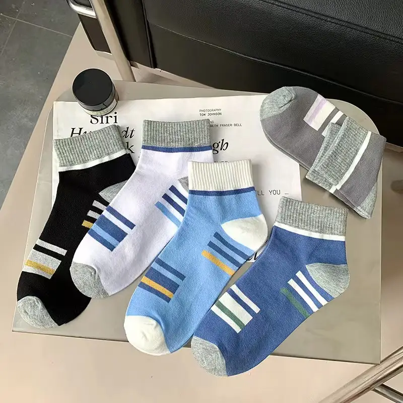 Socks Men's Short Socks Summer Mesh Low Stinker Absorbent Summer Thin Sports Breathable Low Mouth Lug Boat Socks
