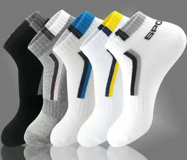 Socks Men's Short Socks Summer Mesh Low Stinker Absorbent Summer Thin Sports Breathable Low Mouth Lug Boat Socks