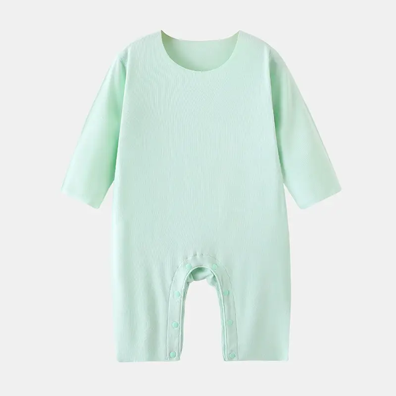 Baby Long Sleeve Pajama Light Green Modal - Image 10