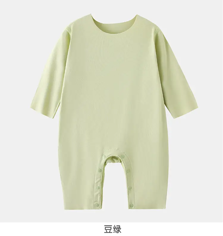 Baby Long Sleeve Pajama Light Green Modal — feature 9