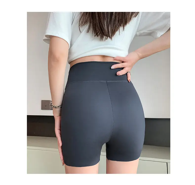 Women's Black Elastic Slim Three-Point Shark Shorts — feature 16