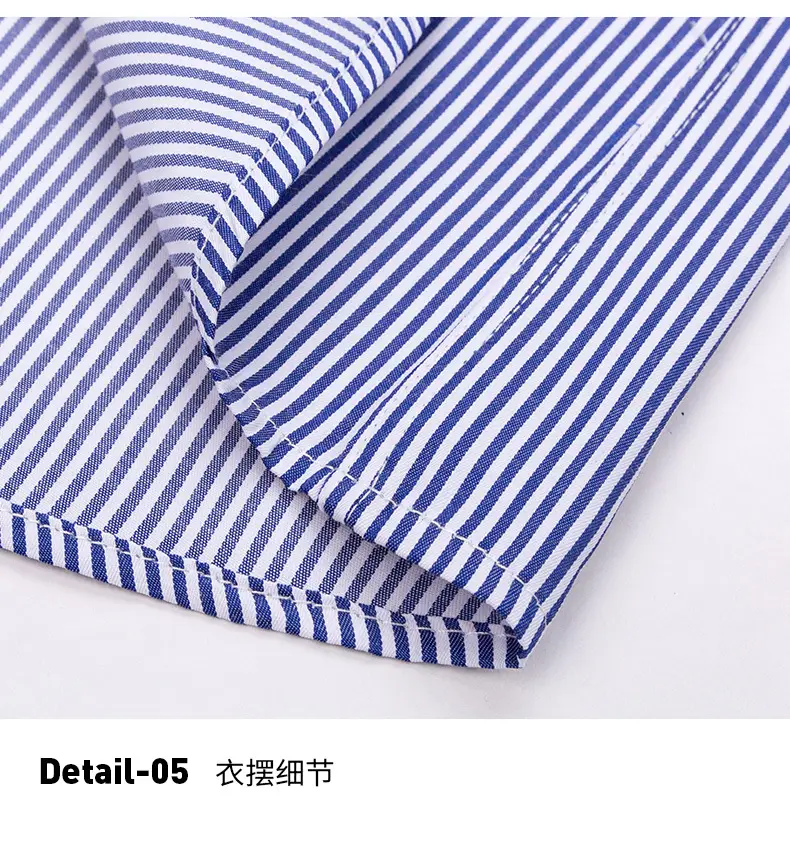 Plus-Size Men's Blue Shirts No-Iron Wrinkle Resistant — feature 18