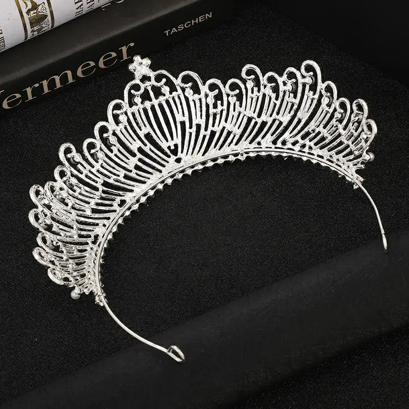 Wedding Crown Headband Gold Rhinestone Princess Diamond Pearl — feature 15