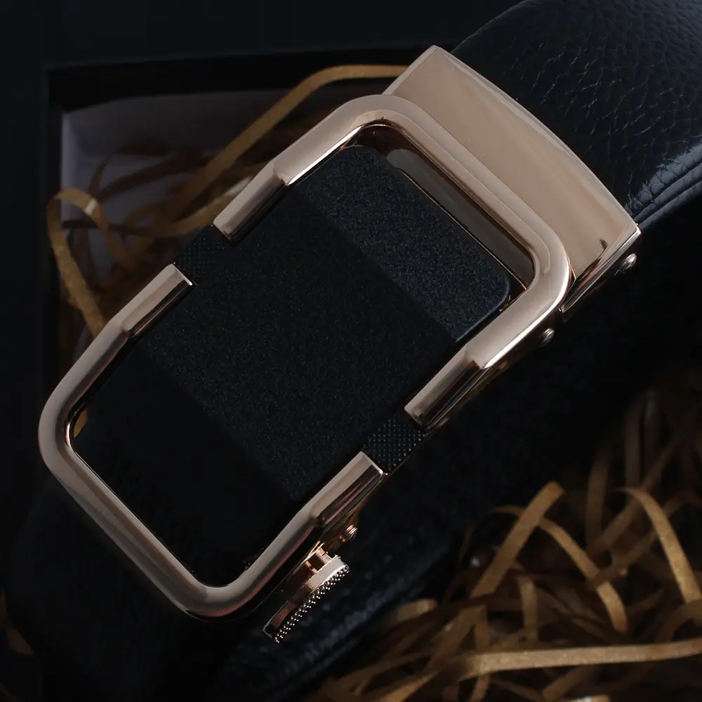 Hongsheng Leather Belt with Automatic Buckle Edge - Image 4