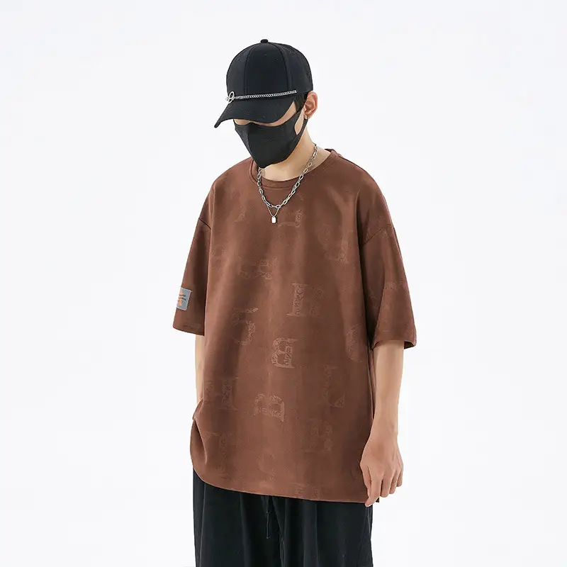 Men's deerskin T-shirt 290g American Plus Size - Image 3