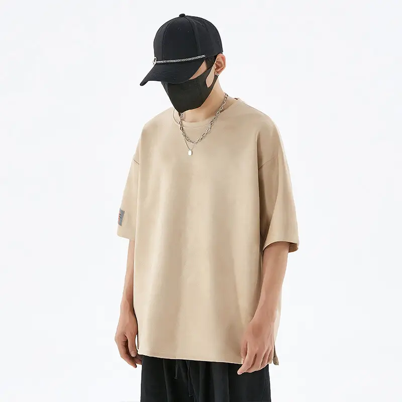 Men's deerskin T-shirt 290g American Plus Size - Image 2