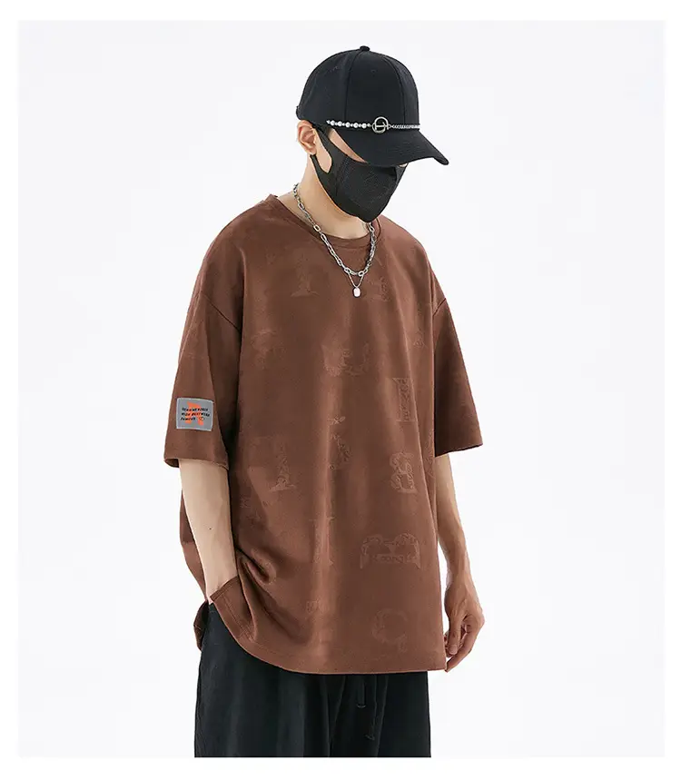Men's deerskin T-shirt 290g American Plus Size — feature 19