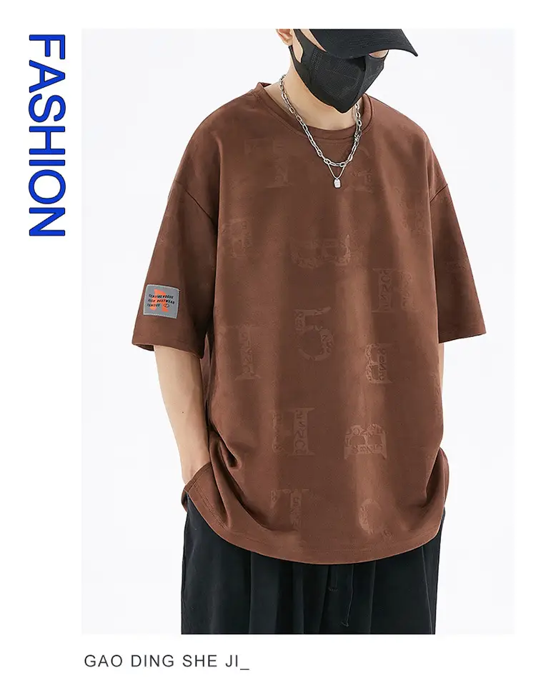 Men's deerskin T-shirt 290g American Plus Size — feature 2