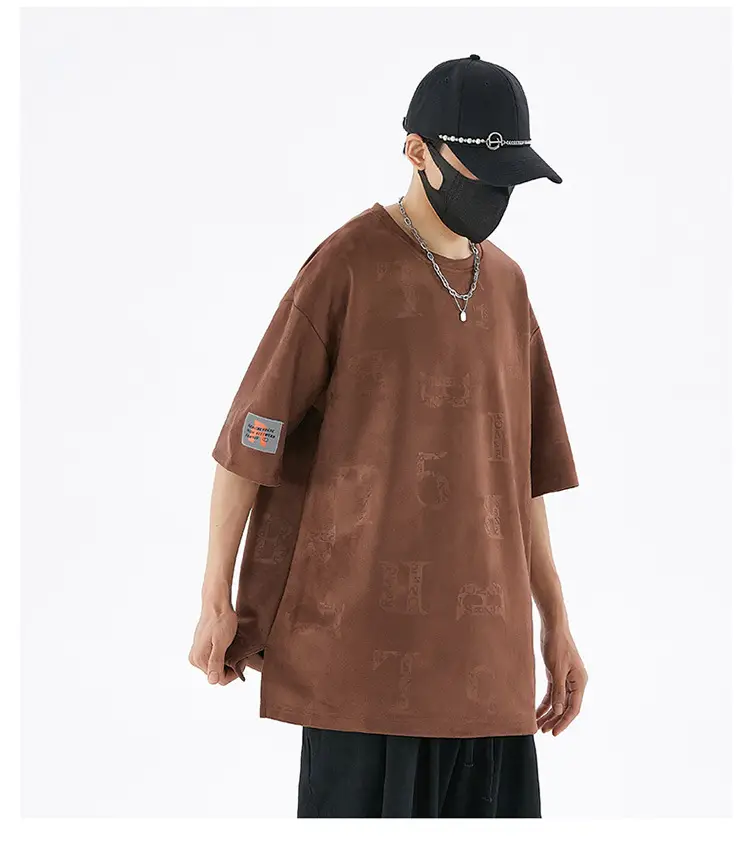 Men's deerskin T-shirt 290g American Plus Size — feature 20