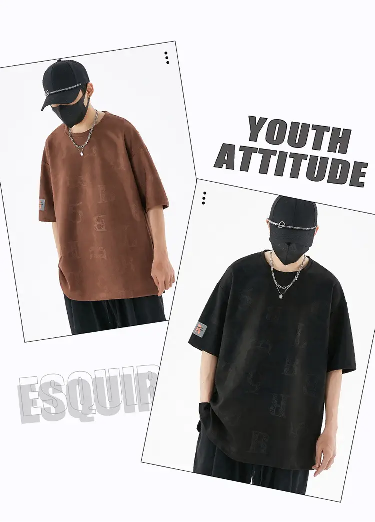 Men's deerskin T-shirt 290g American Plus Size — feature 4