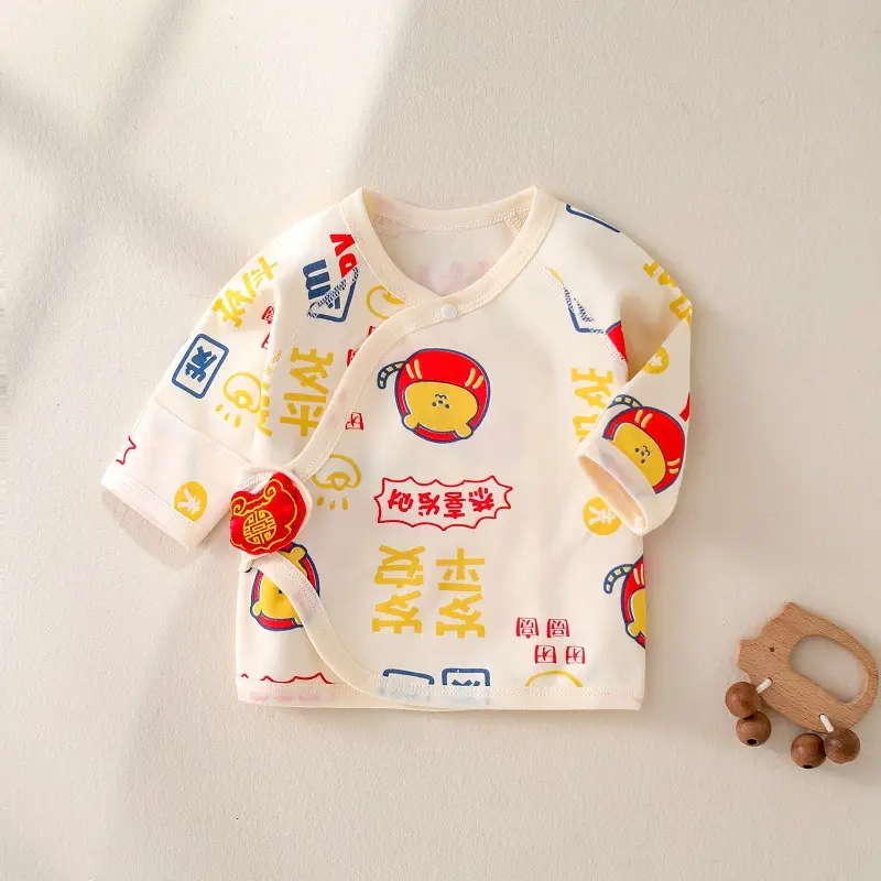 Newborn Half Back Pajamas Boneless Cotton Spring Summer Autumn - Image 9