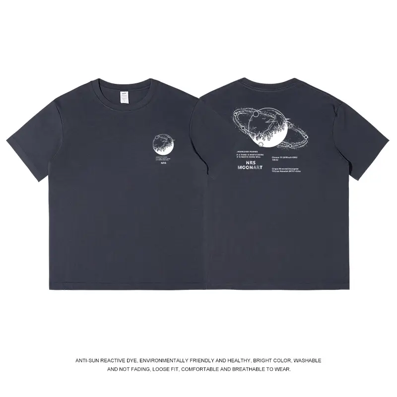 Pure Cotton Printed T-Shirt for Men Light Blue Geometric Design - Image 5