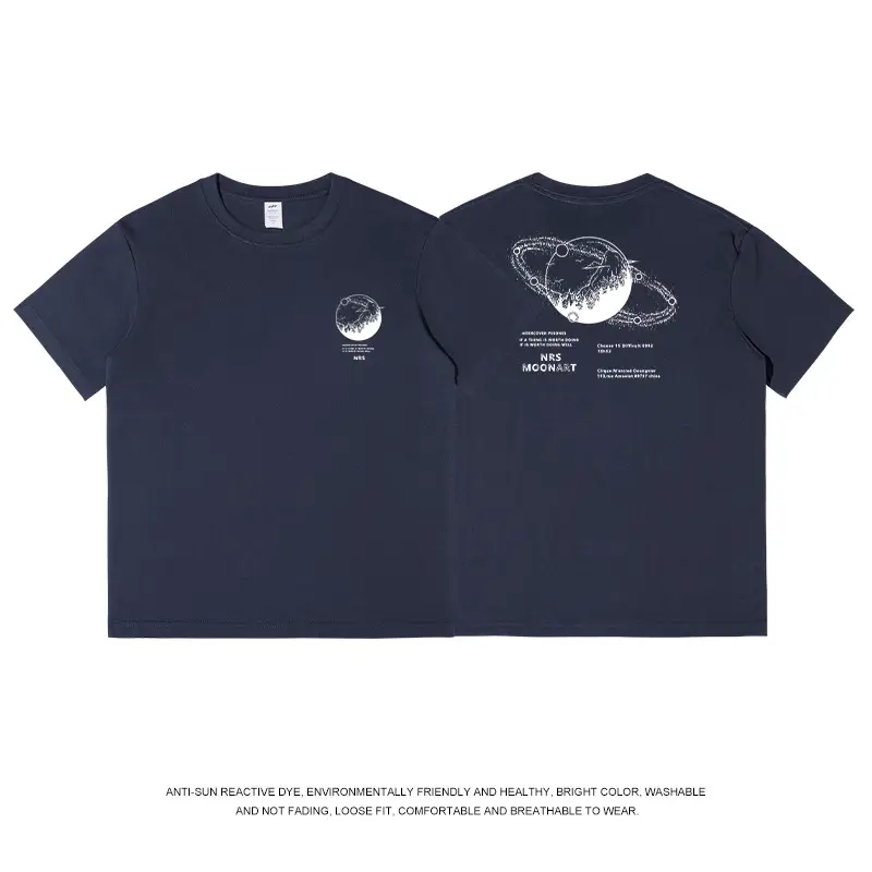 Pure Cotton Printed T-Shirt for Men Light Blue Geometric Design - Image 6