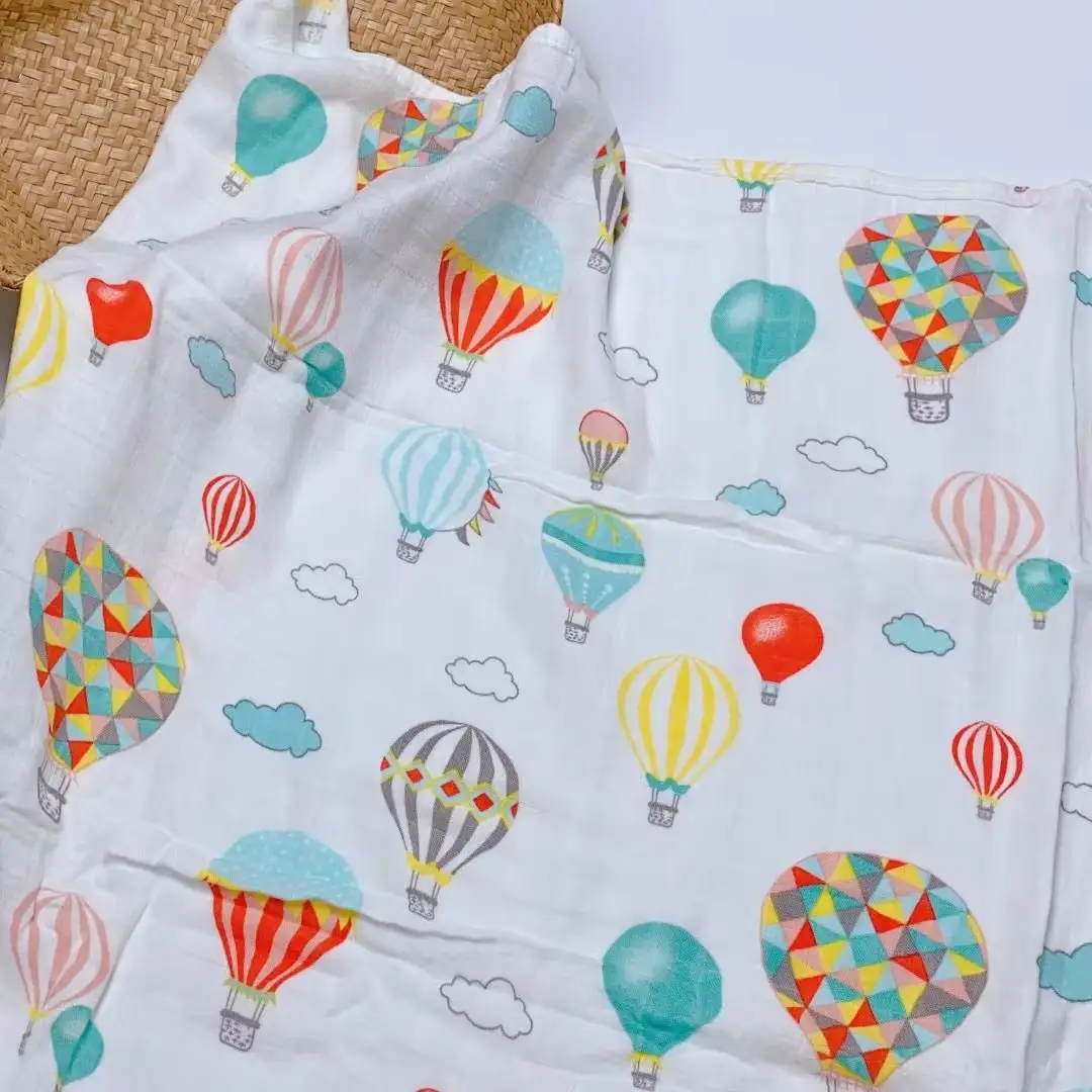 Baby Swaddle Blanket Bamboo Cotton Double Layer Floral — feature 13