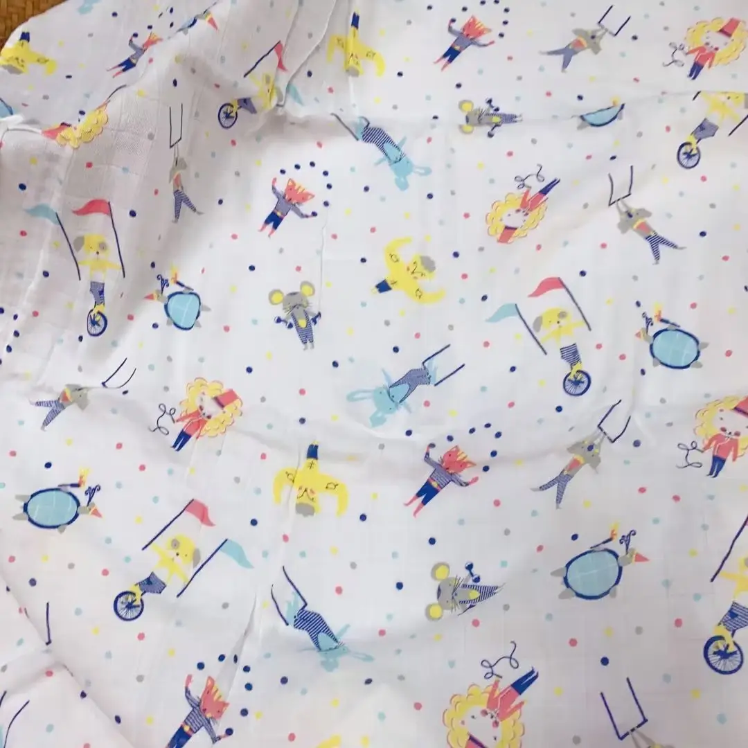 Baby Swaddle Blanket Bamboo Cotton Double Layer Floral — feature 17