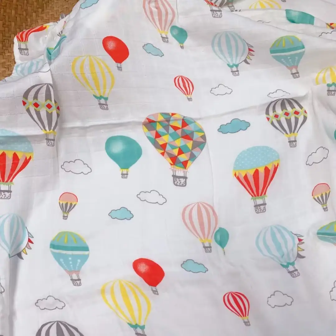 Baby Swaddle Blanket Bamboo Cotton Double Layer Floral — feature 18